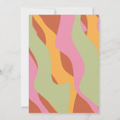 Groovy Wavy 80er Retro Bachelorette Weekend Einladung (Rückseite)