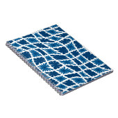 Groovy Wavy Trippy 60er Blume Karos Blues Notizblock (Rechte Seite)