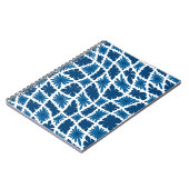 Groovy Wavy Trippy 60er Blume Karos Blues Notizblock (Linke Seite)