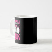 Groovy Wear Pink Brustkrebs Krieger Geist Hallo Kaffeetasse (Vorderseite Links)