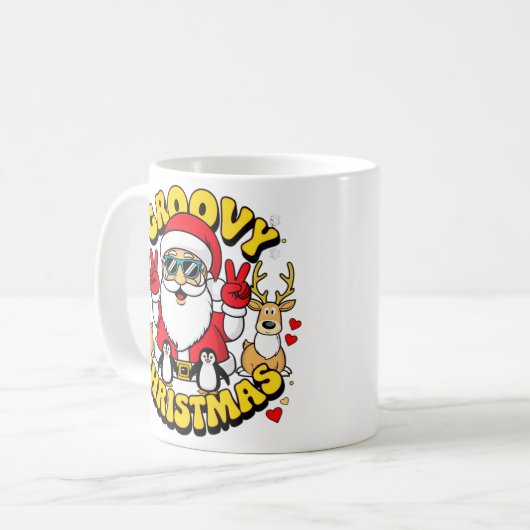 Groovy Weihnachten Kaffeetasse (Vorderseite Links)