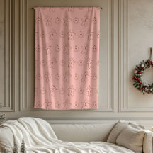 Groovy Weihnachten Retro Pastell Rosa Burgund 70.