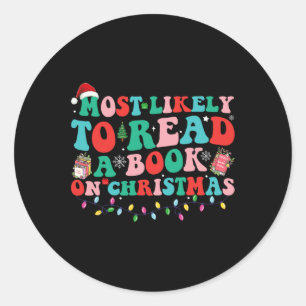 Groovy Weihnachten wird am ehesten ein Buch über C Runder Aufkleber
