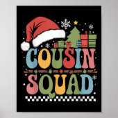 Groovy Weihnachts-Cousin Squad Xmas Matching Boys Poster (Vorne)