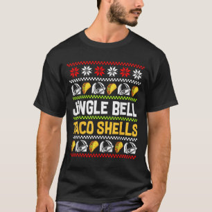Groovy Weihnachts-Jingle-Bells-Tacoschalen Hässlic T-Shirt
