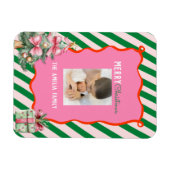 Groovy Weihnachtsbaum-Doodle-Foto  Magnet (Horizontal)