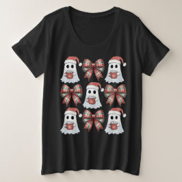 Groovy Weihnachtsghost und Coquette Große Größe T-Shirt