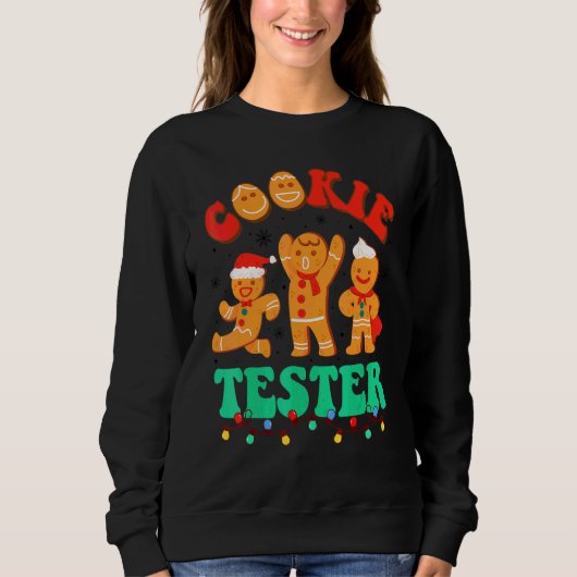 Groovy Weihnachtsplätzchentester Xmas Lebkuchen Te Sweatshirt (Vorderseite)