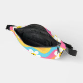 Groovy Wellige Smiley-Blume Retro Bauchtasche (Offen)