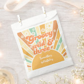 Groovy wild und drei Retro-Sonnen-Kindergeburtstag Geschenktütchen (Ausgeschnitten)