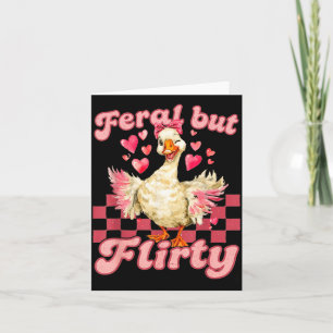 Groovy Wilder-aber-flirtender Dummer-Gans-Valentin Karte