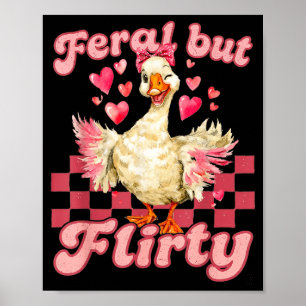 Groovy Wilder-aber-flirtender Verrückter-Gans-Vale Poster