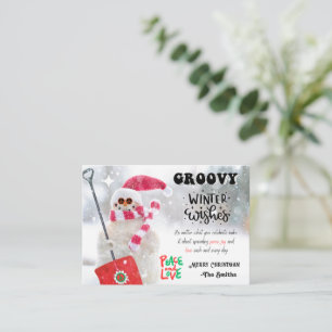 GROOVY WINTER WISHES FERIENKARTE MITTEILUNGSKARTE