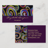 Groovy Wirbel - ÄNDERN Sie FARBE Visitenkarte (Vorne/Hinten)