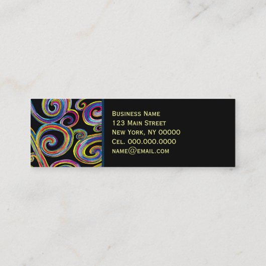 Groovy Wirbel ~ Geschäfts-Karte/nennende Karte (Rückseite)