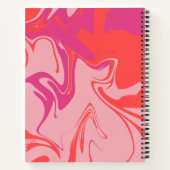Groovy, Wirbel orange und rosa, anpassbar Notizblock (Rückseite)