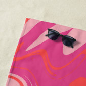Groovy, Wirbel orange und rosa Muster Strandtuch (Beispiel)