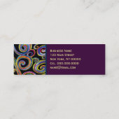 Groovy Wirbel ~ Visitenkarte/Calling Card Telefonnummerkarte (Rückseite)