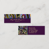 Groovy Wirbel ~ Visitenkarte/Calling Card Telefonnummerkarte (Vorne/Hinten)