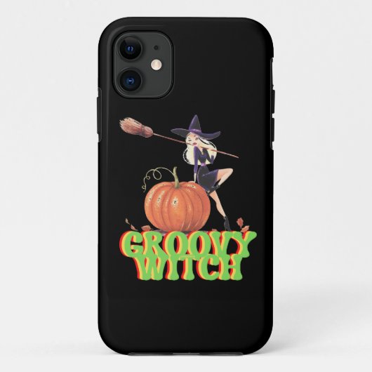 GROOVY WITCH lustige Halloween-Hexen Case-Mate iPhone Hülle (Rückseite)