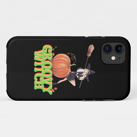 GROOVY WITCH lustige Halloween-Hexen Case-Mate iPhone Hülle (Rückseite (Horizontal))