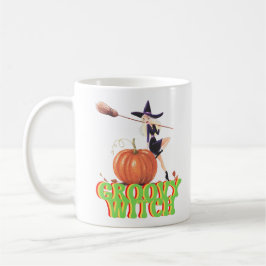GROOVY WITCH lustige Halloween-Hexen Kaffeetasse