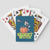 GROOVY WITCH lustige Halloween-Hexen Spielkarten (Rückseite)