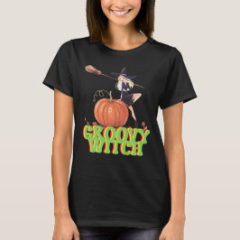 GROOVY WITCH lustige Halloween-Hexen T-Shirt