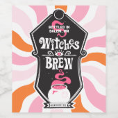 Groovy Witches Brew Weinetikett (Einzelnes Label)