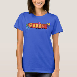 Groovy word art Seventies style Krawatte Farbstoff T-Shirt