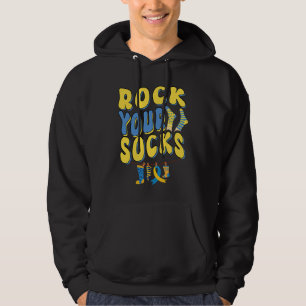 Groovy World Down-Syndrom-Tag 2023  Rock Your Soc Hoodie