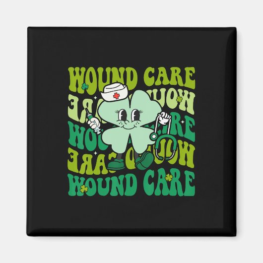 Groovy Wound Care Funny St Patricks Day Wound Care Magnet (Vorne)