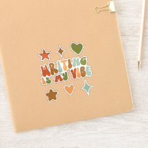 Groovy Writer ist mein Vibe Sticker, Writer