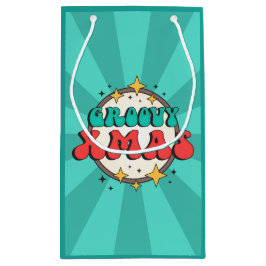 Groovy xmas retro groovy Textzeichen Kleine Geschenktüte