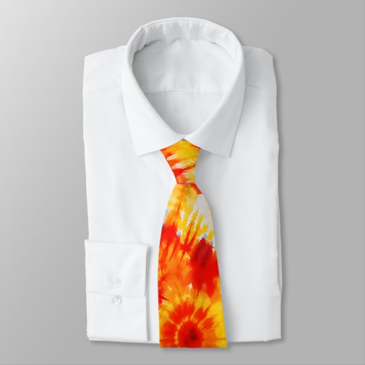 Groovy Yellow & Orange Gefärbte Krawatte (Gebunden)