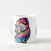 Groovy Yoga Bulldog: Funny Gefärbte Krawatte Color Kaffeetasse (Vorderseite Links)