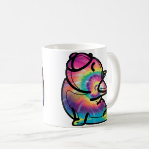 Groovy Yoga Bulldogge: Lustige Tie Dye Farben Kaffeetasse