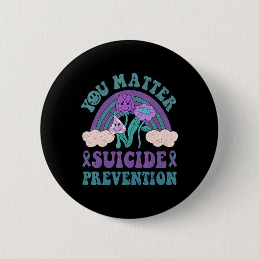 Groovy You 988 Suicide Prevention Awareness Button (Vorderseite)