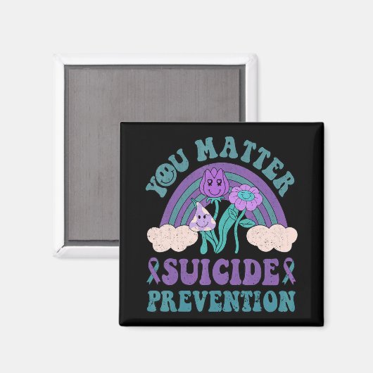 Groovy You 988 Suicide Prevention Awareness Magnet (Vorderseite/Rückseite)