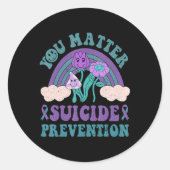 Groovy You 988 Suicide Prevention Awareness Runder Aufkleber (Vorderseite)