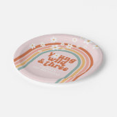 Groovy Young Wild Dreigängiger Regenbogen 3. Gebur Pappteller (Schrägansicht)