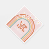 Groovy Young Wild Dreigängiger Regenbogen 3. Gebur Serviette (Ecke)