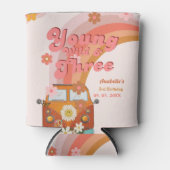 Groovy Young Wild und Three Pink Peach Van Daisy Dosenkühler (Vorderseite)