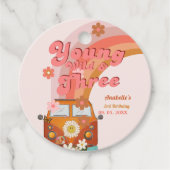 Groovy Young Wild und Three Pink Peach Van Daisy Geschenkanhänger (Vorderseite)