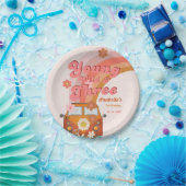 Groovy Young Wild und Three Pink Peach Van Daisy Pappteller (Party)