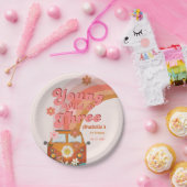 Groovy Young Wild und Three Pink Peach Van Daisy Pappteller (Party)