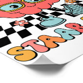 Groovy Zeigen Sie Ihrem Power Brain Teacher Test Poster (Ecke)