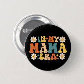 Groovy zum Muttertag meiner Mama-Ära Button (Vorne & Hinten)
