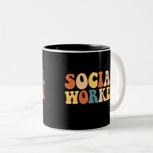 Groovy Zweifarbige Tasse (VorderseiteRechts)