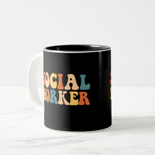 Groovy Zweifarbige Tasse (Vorderseite Links)